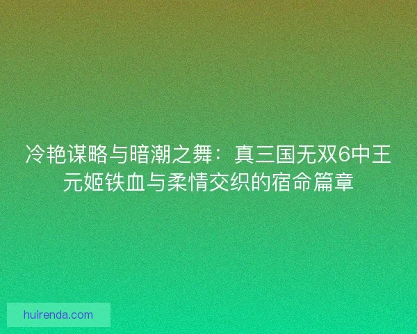 冷艳谋略与暗潮之舞：真三国无双6中王元姬铁血与柔情交织的宿命篇章